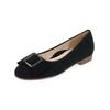 Ballerina ARA "Ara Ballerinas Veloursleder", Damen, Gr. 41, schwarz, Veloursleder, casual, Schuhe