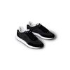Sneaker CALVIN KLEIN JEANS "RETRO RUNNER ESS MIX MAT", Damen, Gr. 38, schwarz-weiß (schwarz, weiß), Textil, Synthetik, unifarben mit Farbeinsatz, sportlich, Schuhe, Schnürschuh, Runner-Sneaker, Freizeitschuh mit seitlichem CK-Logo