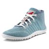 Barfußschuh LEGUANO "GO", Damen, Gr. 43, blau (hellblau), Textil, sportlich, Schuhe, Bequemschuh, Komfortschuh, Schnürboots, flexible Halbkugellaufsohle