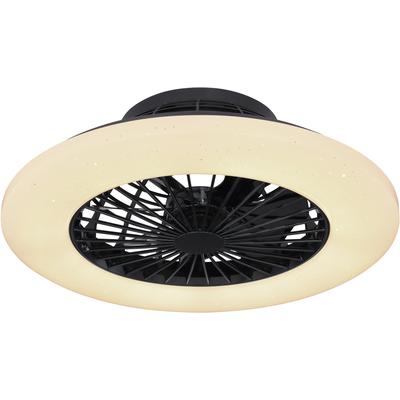 GLOBO LIGHTING Deckenleuchte "TRAVO", schwarz, Lampen, Ventilator/ Küche / Wohnbereich / Schlafzimmer /schwarz / Flügel innen Image