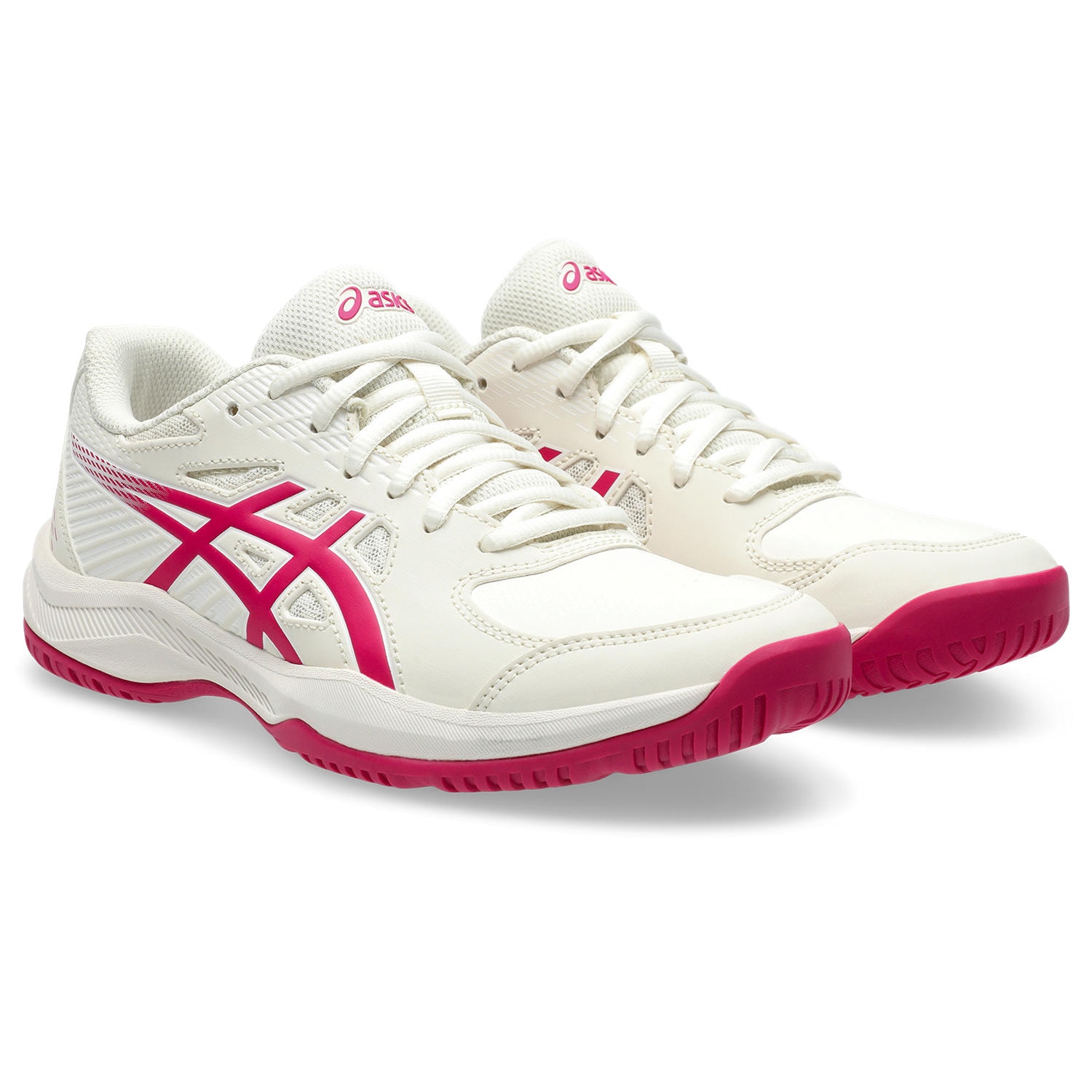 Tennisschuh ASICS "COURT SLIDE 4", Gr. 40,5, rosa (cream, bright rose), Synthetik, Schuhe, Multicourt-Schuhe