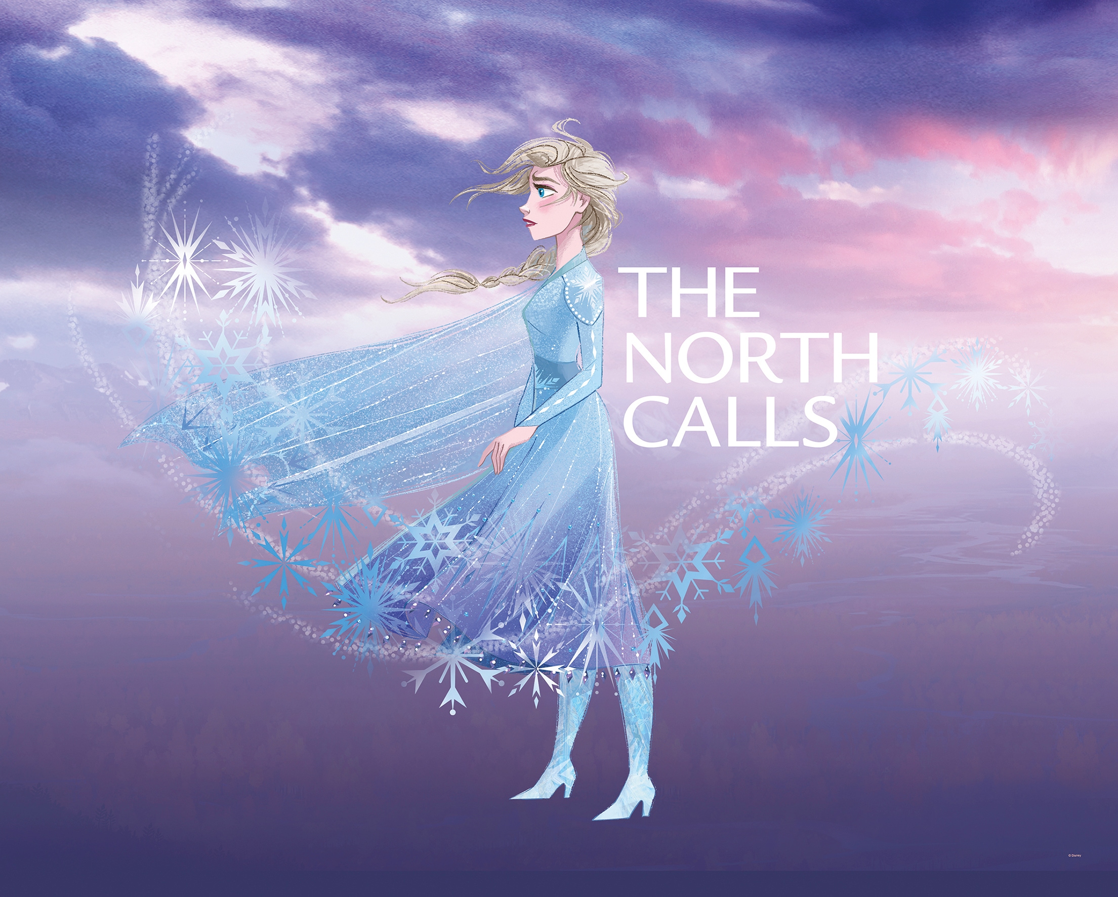 Bild KOMAR "Frozen Elsa The North Calls", bunt (farbe bild(er): bunt), B:50cm H:40cm, Holz, Papier, Bilder, Wandbild zur Dekoration im Kinderzimmer - ohne Rahmen Image