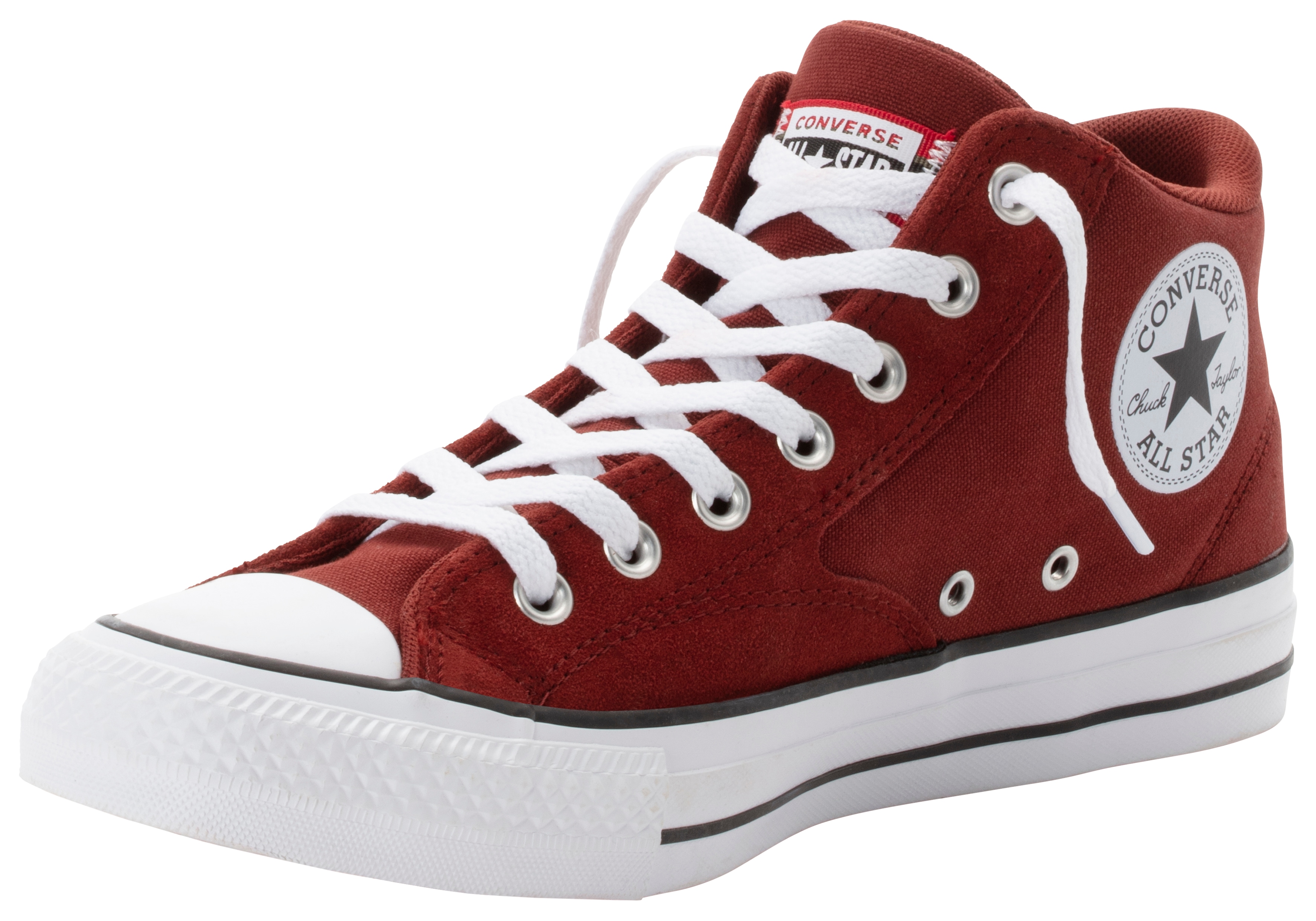 Sneaker CONVERSE "CHUCK TAYLOR ALL STAR MALDEN STREET", Herren, Gr. 43, rottin apple, weiß, schwarz, Textil, Schuhe Sneaker