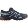 Outdoorschuh SALOMON "SPEEDCROSS WP J", Gr. 37, schwarz navy, dunkelblau, rot orange, Textil, Synthetik, sportlich, Schuhe, wasserdicht