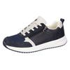 Sneaker WALDLÄUFER "H-MATTI", Herren, Gr. 12 (47), blau (dunkelblau, weiß), Veloursleder, Textil, sportlich, Schuhe, Schnürschuh, Halbschuh in Komfortweite H (= sehr weit)