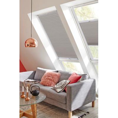 Dachfensterplissee SUNLINES "StartUp Style Honeycomb TL", grau (grau, weiß), B:61,4cm H:115,9cm, Obermaterial: 100% Polyester, Plissees, mit Führungsschienen Image