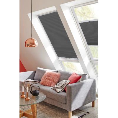 Dachfensterplissee SUNLINES "StartUp Style Honeycomb TL", grau (anthrazit, weiß), B:49,3cm H:79,5cm, Obermaterial: 100% Polyester, Plissees, mit Führungsschienen Image