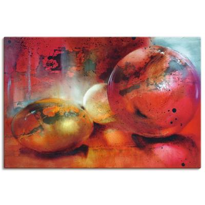 Leinwandbild ARTLAND "Das Glasperlenspiel", rot (farbe bild(er): rot), B:120cm H:80cm T:1,8cm, Canvas, Leinwand, Bilder, auf Keilrahmen gespannt Image