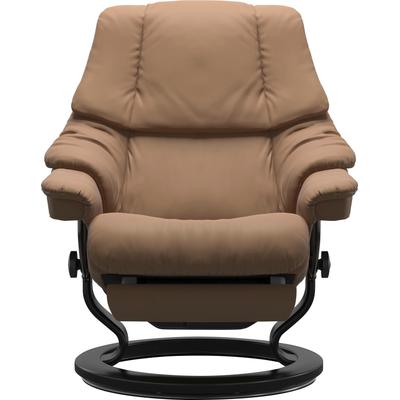 Relaxsessel STRESSLESS "Reno", braun (latte batick), B:79cm H:98cm T:78cm, Leder BATICK: BATICK ist ein leicht korrigiertes, durchgefärbtes und genarbtes Möbelleder, bei dem die meisten Unebenheiten und Spuren in der Regel entfernt wurden., Leder... Image