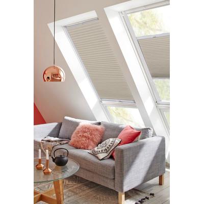 Dachfensterplissee SUNLINES "StartUp Style Honeycomb TL", beige (sand, weiß), B:117,3cm H:79,5cm, Obermaterial: 100% Polyester, Plissees, mit Führungsschienen Image