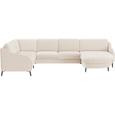 Wohnlandschaft SIT & MORE "Soul U-Form", beige, B:372cm H:90cm T:227cm, 100% Polyester, Sofas, wahlweise mit Bettfunktion und Schubkasten Image