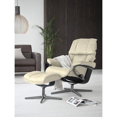 Relaxsessel STRESSLESS "Reno", beige (cream batick), B:79cm H:99cm T:75cm, Leder BATICK: BATICK ist ein leicht korrigiertes, durchgefärbtes und genarbtes Möbelleder, bei dem die meisten Unebenheiten und Spuren in der Regel entfernt wurden., Sessel,... Image