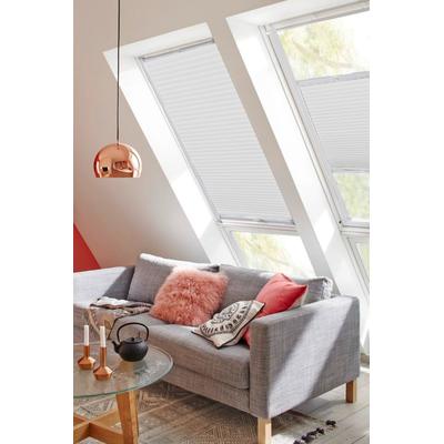 Dachfensterplissee SUNLINES "StartUp Style Honeycomb TL", weiß (weiß, weiß), B:61,3cm H:141,7cm, Obermaterial: 100% Polyester, Plissees, mit Führungsschienen Image