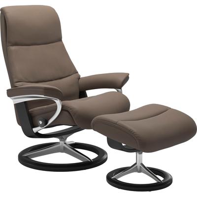 Relaxsessel STRESSLESS "View", braun (mole batick), B:91cm H:110cm T:85cm, Leder BATICK: BATICK ist ein leicht korrigiertes, durchgefärbtes und genarbtes Möbelleder, bei dem die meisten Unebenheiten und Spuren in der Regel entfernt wurden., Leder... Image