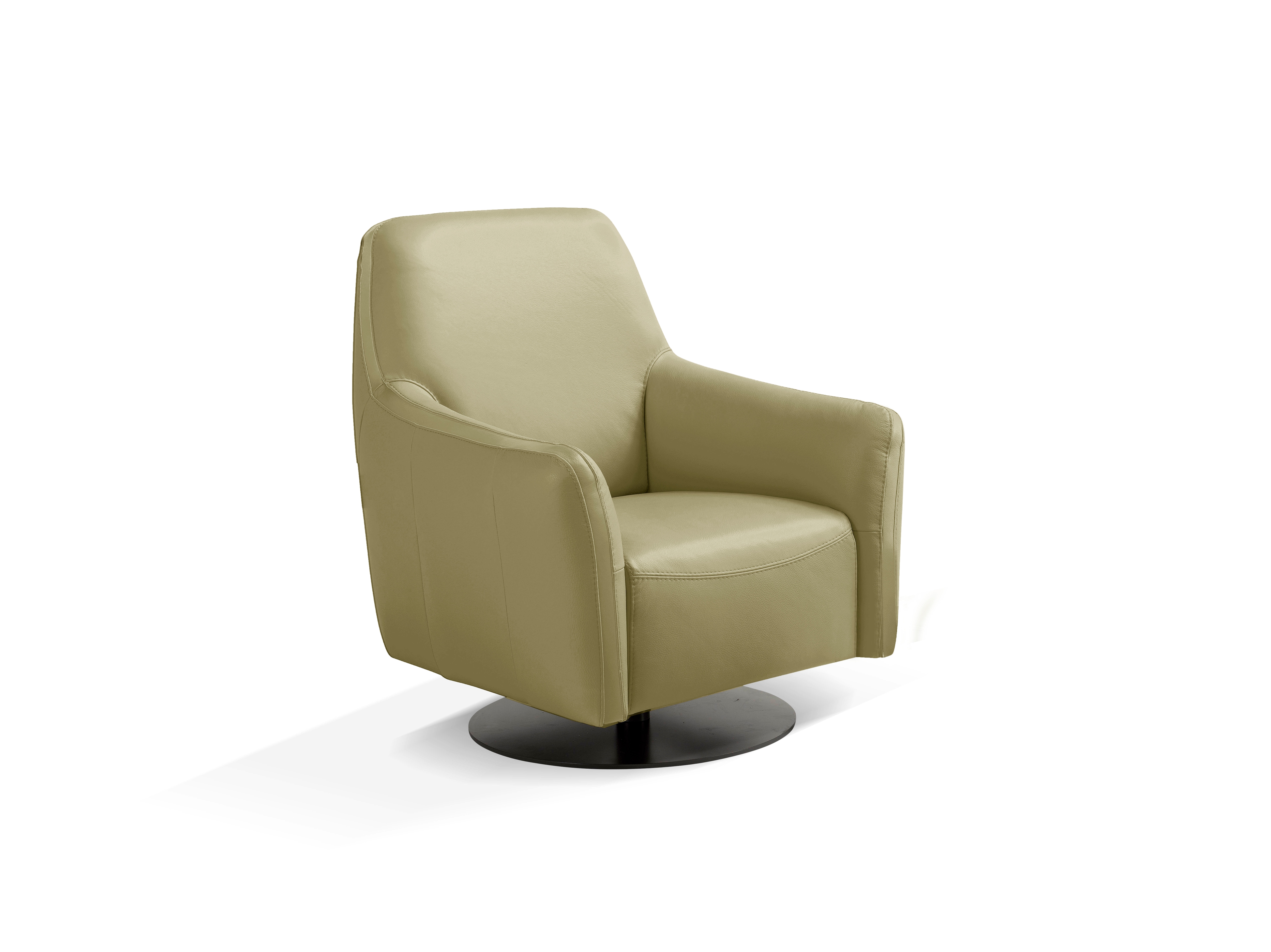 Sessel EGOITALIANO "Felicity Drehsessel mit Wippfunktion, kompakt und bequem, Loungesessel", grün (pistazie), B:77cm H:88cm T:85cm, Leder »BULL« (echtes Rindsleder). Geschliffenes, pigmentiertes und behandeltes Rindsleder mit einer Dicke von 1, 3-1,...