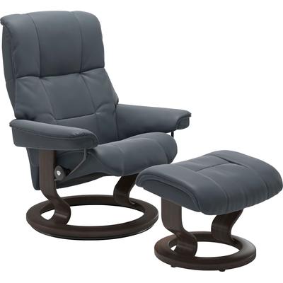 Relaxsessel STRESSLESS "Mayfair", blau (atlantic blau batick), B:79cm H:101cm T:73cm, Leder BATICK: BATICK ist ein leicht korrigiertes, durchgefärbtes und genarbtes Möbelleder, bei dem die meisten Unebenheiten und Spuren in der Regel entfernt... Image