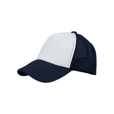 Mega Cap 6801Y Youth Trucker Summer Mesh in White/Navy Blue size ONE | Polyester