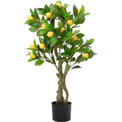 Zitronenbaum Künstlich 234 Blätter 90 cm Grün vidaXL Image
