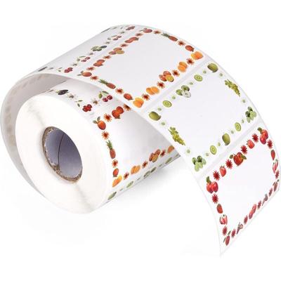 Set mit 250 Etiketten, Fruchtmuster, für Marmeladengläser und andere - Ahlsen Image