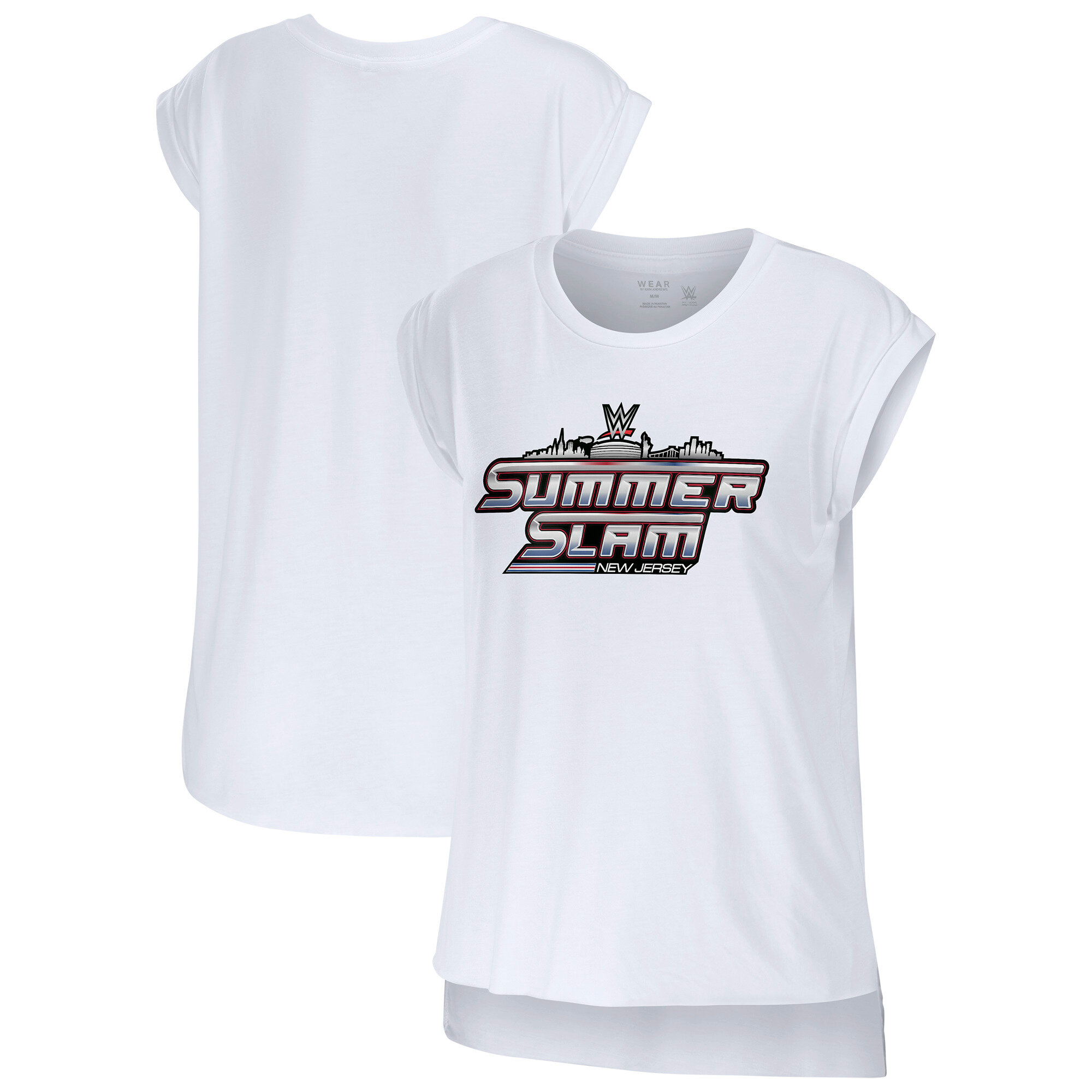 Women's WEAR by Erin Andrews Weißes SummerSlam 2025 Muskel-Tanktop Image