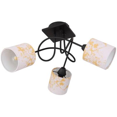 Deckenleuchte Deckenlampe Wohnzimmerleuchte Esszimmerlampe Schlafzimmerleuchte, Metall Holz Textil Image