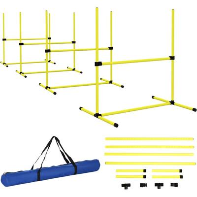 PawHut Agility Set Hunde 4-teiliges Agility-Ausrüstung für Hundetraining Steckhürdenset mit 4 Image