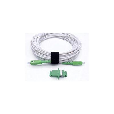 Glasfaserkabel sc/apc zu sc/apc - 30m (Weiß), Simplex Singlemode, mit Adapter, Kompatibel mit Image
