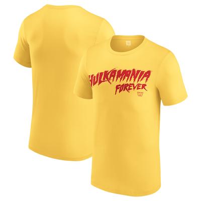 Gelbes Hulk Hogan Hulkamania Forever-T-Shirt für Herren Image