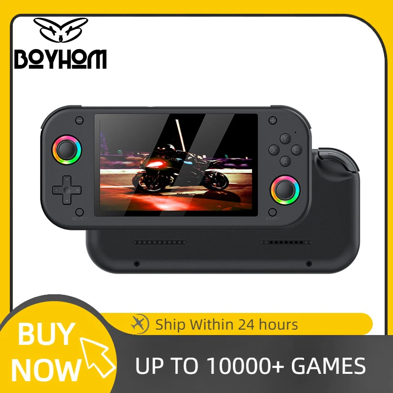 M26 5-Zoll-IPS-Bildschirm Handheld-Spielekonsole Linux-System Joystick RGB Lightning Retro Videospiel Consola Player Geschenk