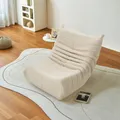 Rosahqnda pouf canapé sol canapé sol fauteuil dossier Teddy velours Relax fauteuil paresseux canapé pouf fauteuil pour chambre