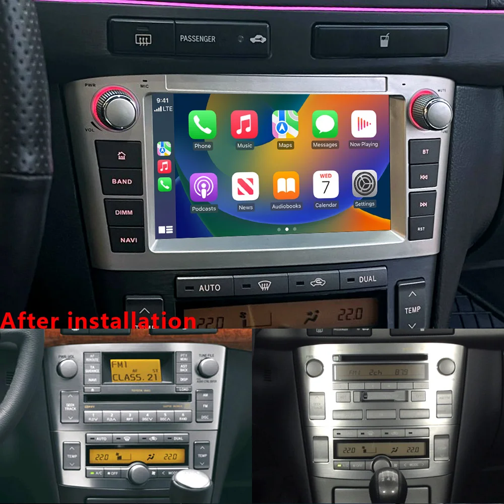 CHSTEK Carplay Android 13 Auto Radio Für Toyota Avensis T25 2003 2004 2005 2006 2007 2008 2009 2010 Stereo GPS WIFI 4G Kopf Einheit Image
