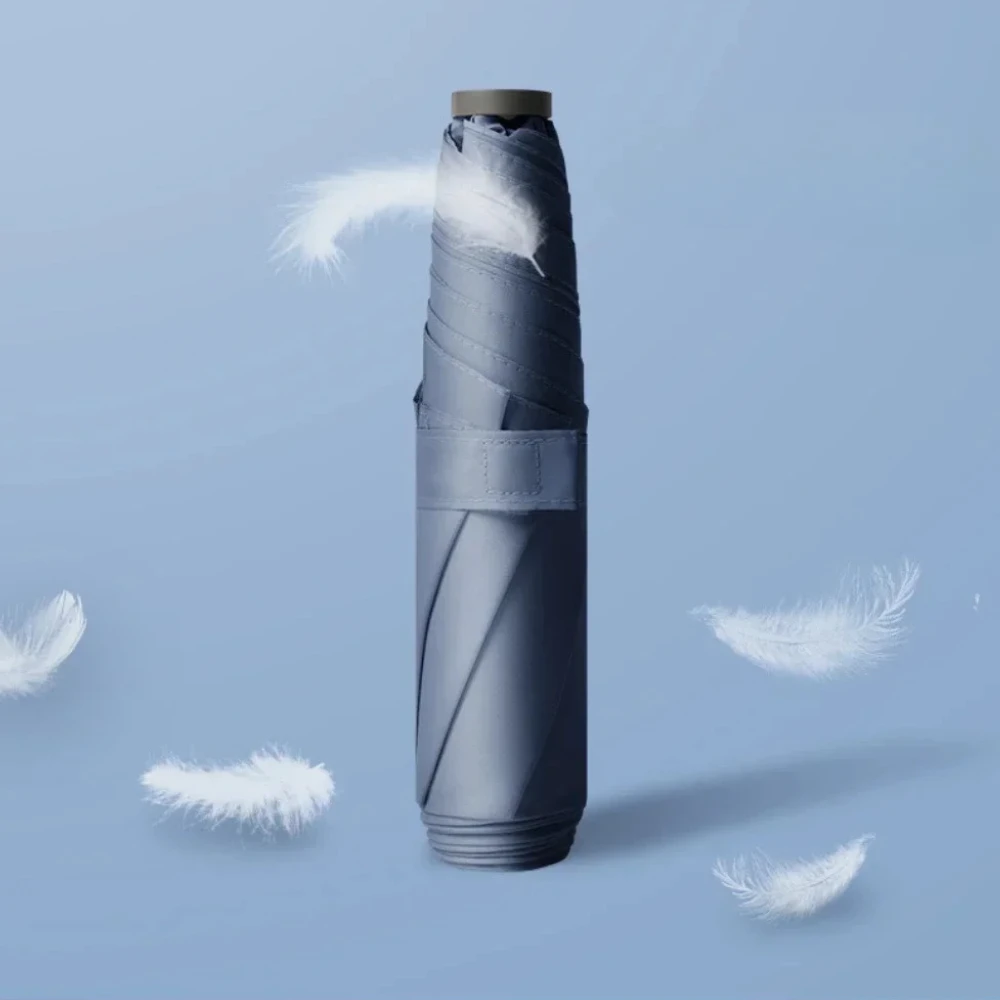 Ultraleichter Sonnenschirm, zusammenklappbar, automatisch, UV-beständig, Sonnenschirme, kompakt, tragbar, frisch, einfach, starke Flexibilität Image