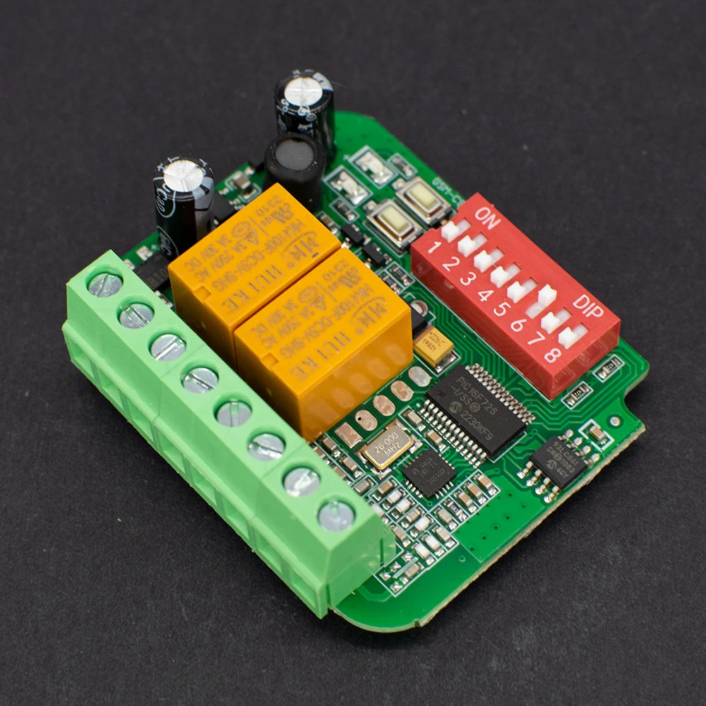 Universal Garagentor Empfänger Frequenz 300-868 MHz Rolling und Festcode & Lerncode Fernbedienung Controller 2CH Relais Image