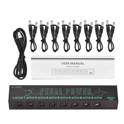 Pedal Power of Guitar Pedal Power 9V M-VAVE PEDAL POWER Gitarrenpedal Power Guitar Effector Netzteil 8 isolierte Ausgänge