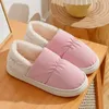 Frauen Winter Verdickte Warme Hausschuhe Nicht-slip Rosa Casual Einfache Student Anti-Slip Innen Warme Plüsch Weichen Sohlen schuhe Ferse Slipp
