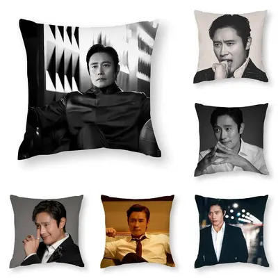 L-Lee Byung Hun Kissenbezug, 3D-Druck, Polyesterfaser, 40 x 40 cm, Heim-Sofa-Überwurf, Dekoration, Festival-Geschenk Image