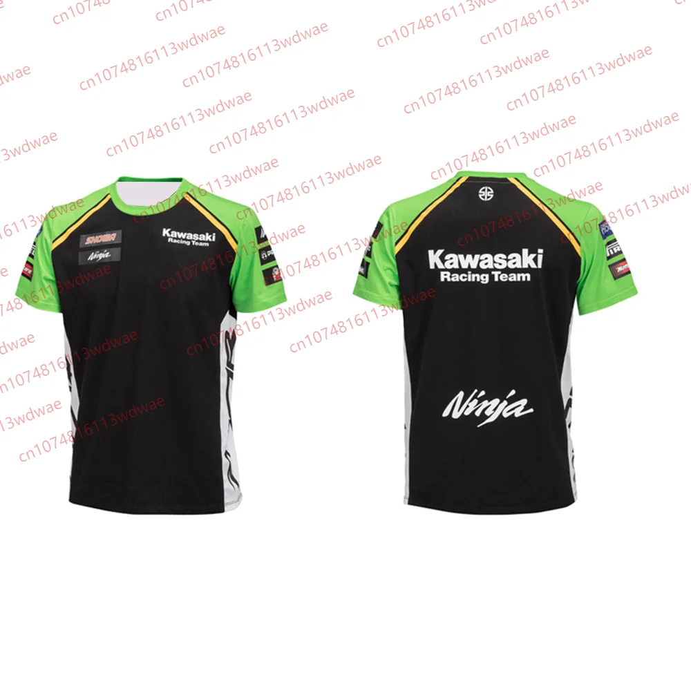 Kawasaki Racing T-Shirt Moto 2025 World SBK Speed Descent Anzug Fahrrad Schnelltrocknender Vintage Kawasaki Radsportanzug MotoGP Kit