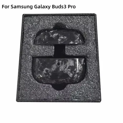 Für Samsung Galaxy Buds3 Pro Real Carbon Fiber Geschmiedet Schützende Kopfhörer Fall Ultra Slim Anti-herbst Kopfhörer Abdeckung Zubehör Image