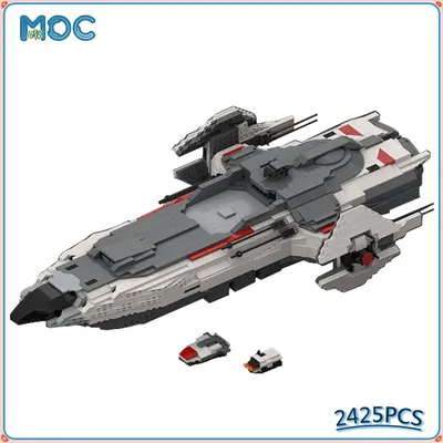 MOC Raumschiff Modell Carrack Expedition Schiff Bausteine DIY Modulare Ziegel Montage Pädagogisches Sammlung Spielzeug Geschenk 2425PCS Image