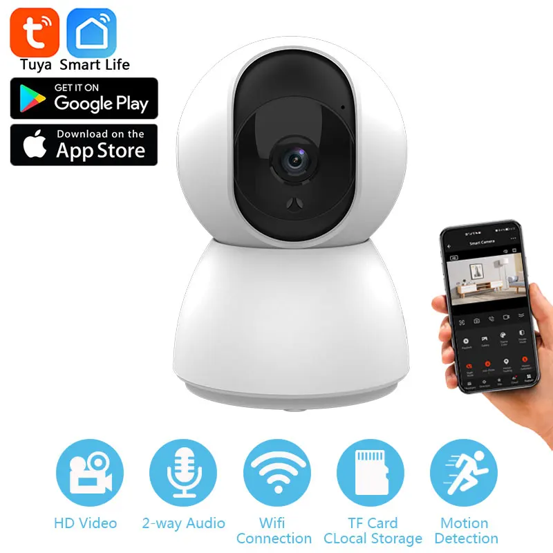 1080P Tuya Smart Mini WiFi IP Kamera Indoor Drahtlose Überwachung Auto Tracking Von Menschen Home Security CCTV Baby Pet Monitor Image