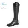 Retro Reiten Ritter Stiefel Komfort Niedrigen absatz 3 CM Frühling Herbst Kuh Leder Kniehohe Stiefel Für Frauen Große größe 47 48 Winter Schuhe