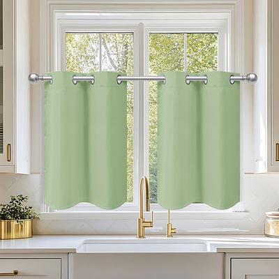 Blush Pink Window Sheer Curtain Panels Drape Curtains Long for Kitchen, Bedroom, Living Dining Room, Rod Pocket Drapery, Minimalist Pure Classic Solid Fantasy Color