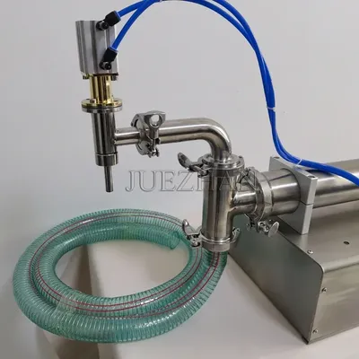 Single Head Liquid Filling Machine Pneumatic For Wine Milk Juice Vinegar Coffee Oil Drink Detergent Stainless Steel Quantitative