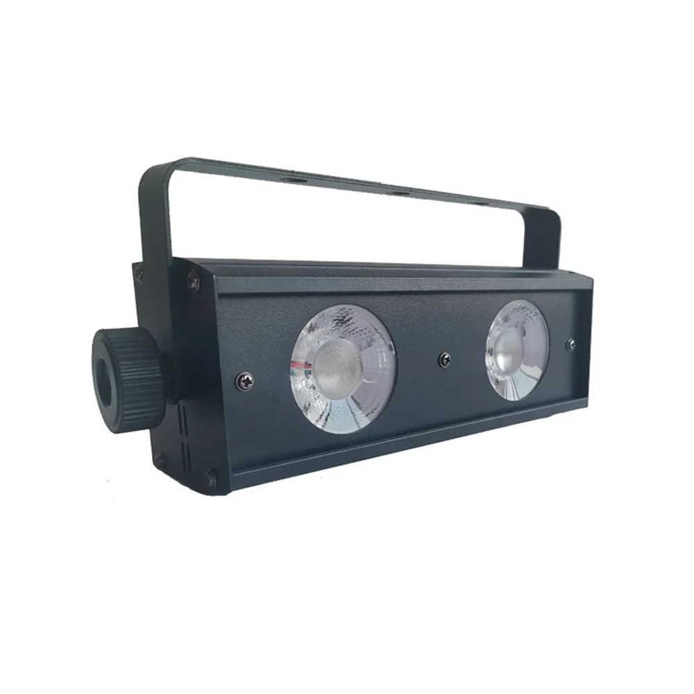 Mini COB Par Lights for Stage 2-Eyes RGBW LED Strobe Lights DMX Control Wash Lights LED Uplights For DJ Disco Party Wedding Show