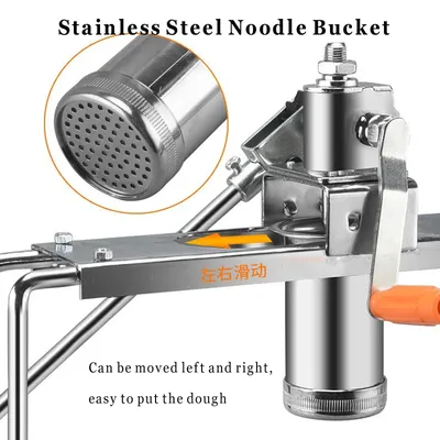 Stainless Steel Noodles Maker Manual Pasta Pressing Machine Hand Crank Cutter Household Spaghetti Changeable Dough Moulds