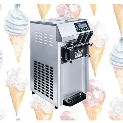 Three-Flavors Cone Ice Cream Machine Commercial Desktop Ice Cream Shop Ice Cream Machine Ice Cream Maker