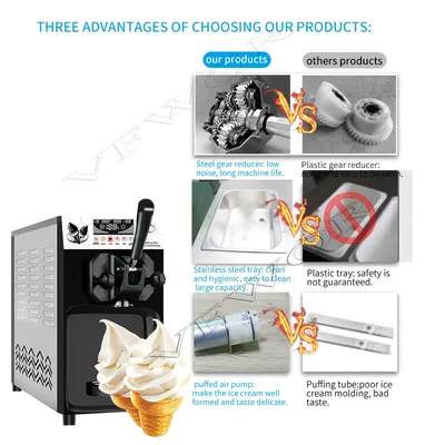 Commercial Soft Ice Cream Machine Sweet Cone Ice Cream Makers Fully Automatic Ice Cream Vending Machine For Production