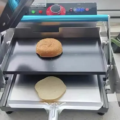 Commercial Double-Layer Automatic Temperature Control Hamburg Furnace Intelligent Heating Hamburger Maker
