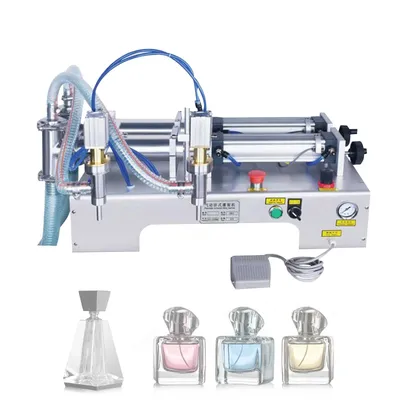 Beverage Juice Wine Milk Filling Machine Stainless Steel Double Head Liquid Pneumatic Filling Machine