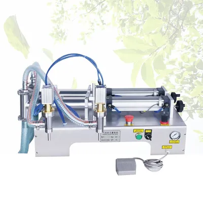 Commercial Beverage Juice Wine Milk Quantitative Filling Machine Stainless Steel Double Head Liquid Filling Machine